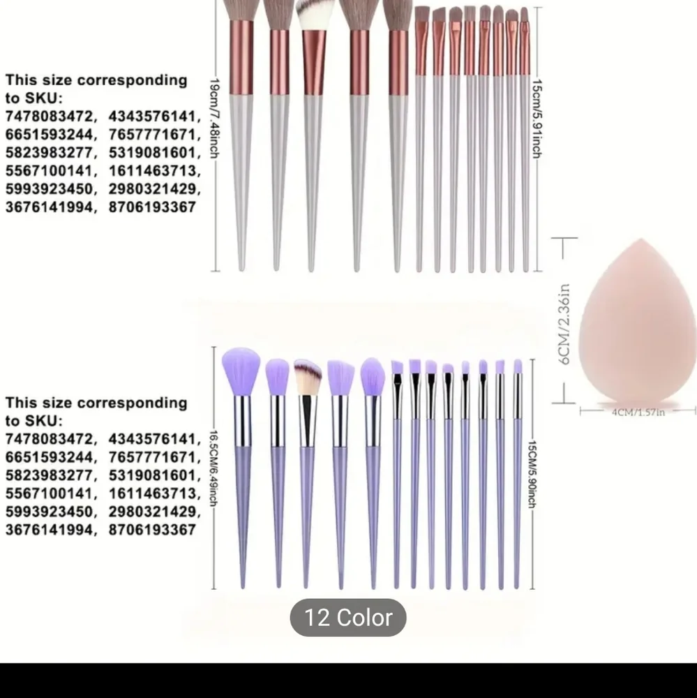 🎉🎉HOST PICK🎉🎉NEW🎉🎉 13PC Purple Brush Set with Travel Bag and Makeup Sponge